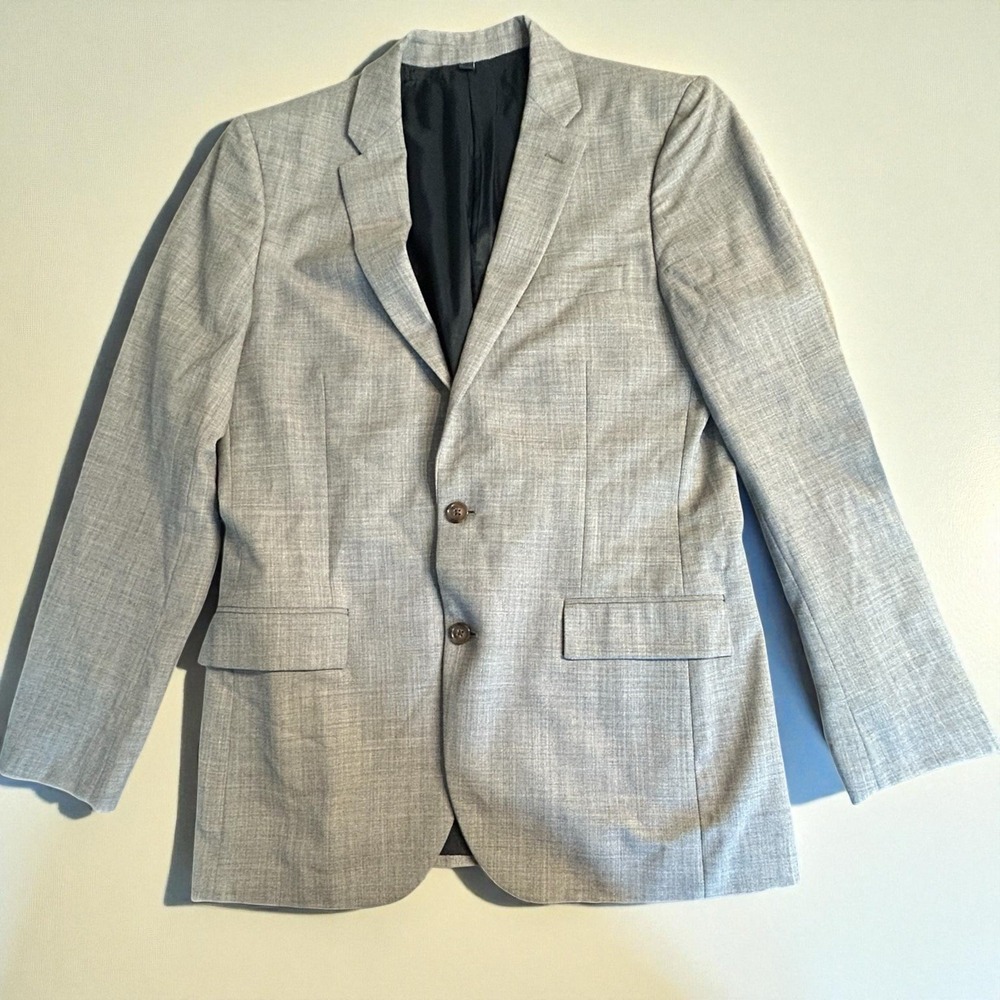 Men's J.Crew Voyager Thompson Blazer 40L Gray 100% Wool Sport Coat Jacket - Picture 2 of 8